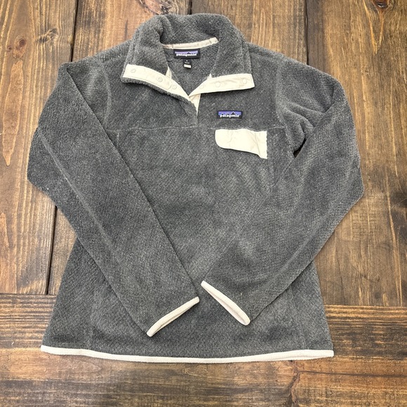 Patagonia Snap T Sweater Womens‎ Small Re-Tool Pullover Gray Fleece Gorpcore - Picture 1 of 5